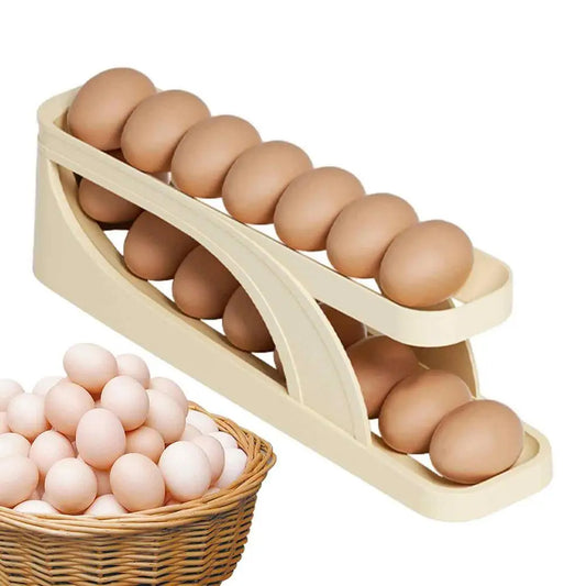 Automatic Scrolling Egg Rack Fridge Egg Dispenser Egg Storage Box